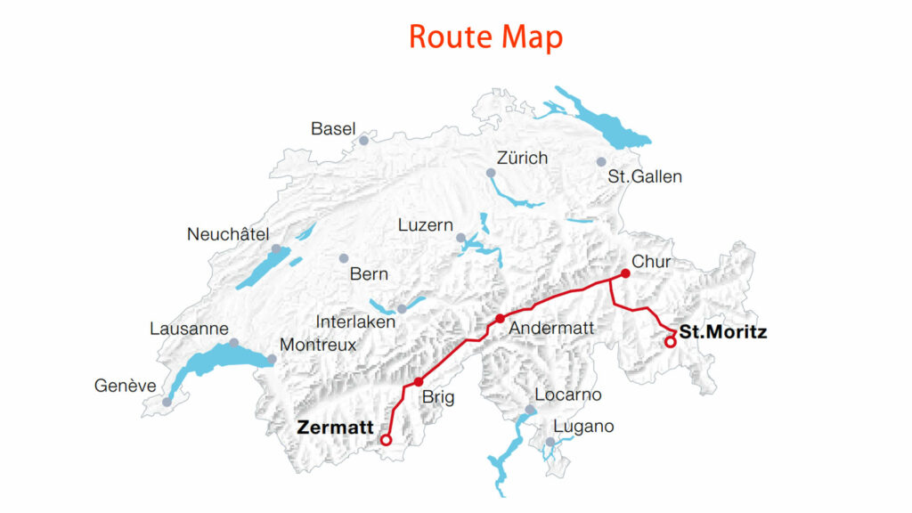 Glacier Express Route Map